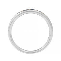 18K White Gold Alternating Round Diamond and Sapphire Channel Set Band