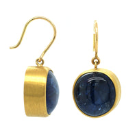 Mallary Marks 22K Yellow Gold Blue Quirky Sapphire Drop Earrings