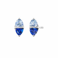 Emily P. Wheeler 18K White Gold Blue Sapphire Tilly Stud Earrings