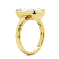 18K Yellow Gold Emerald Cut Diamond Engagement Ring