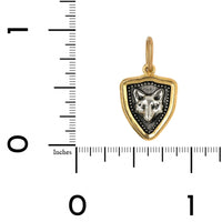 Sterling Silver & 18K Yellow Gold Baby Fox & Flower Charm