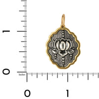 Sterling Silver & 18K Yellow Gold Lotus Namaste Charm