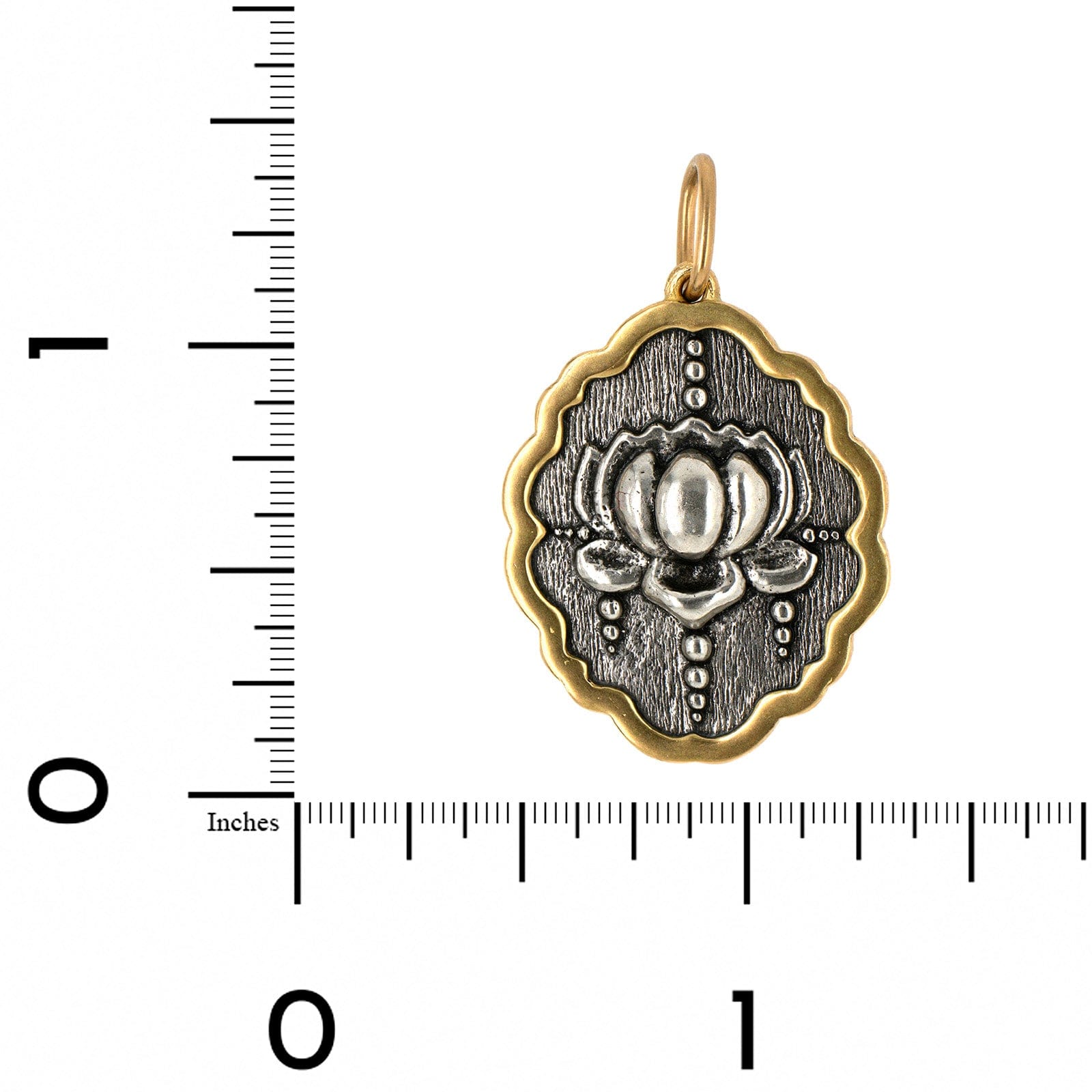 Sterling Silver & 18K Yellow Gold Lotus Namaste Charm