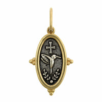 Sterling Silver & 18K Yellow Gold Baby Hummingbird Charm