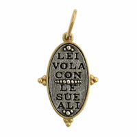 Sterling Silver & 18K Yellow Gold Baby Hummingbird Charm