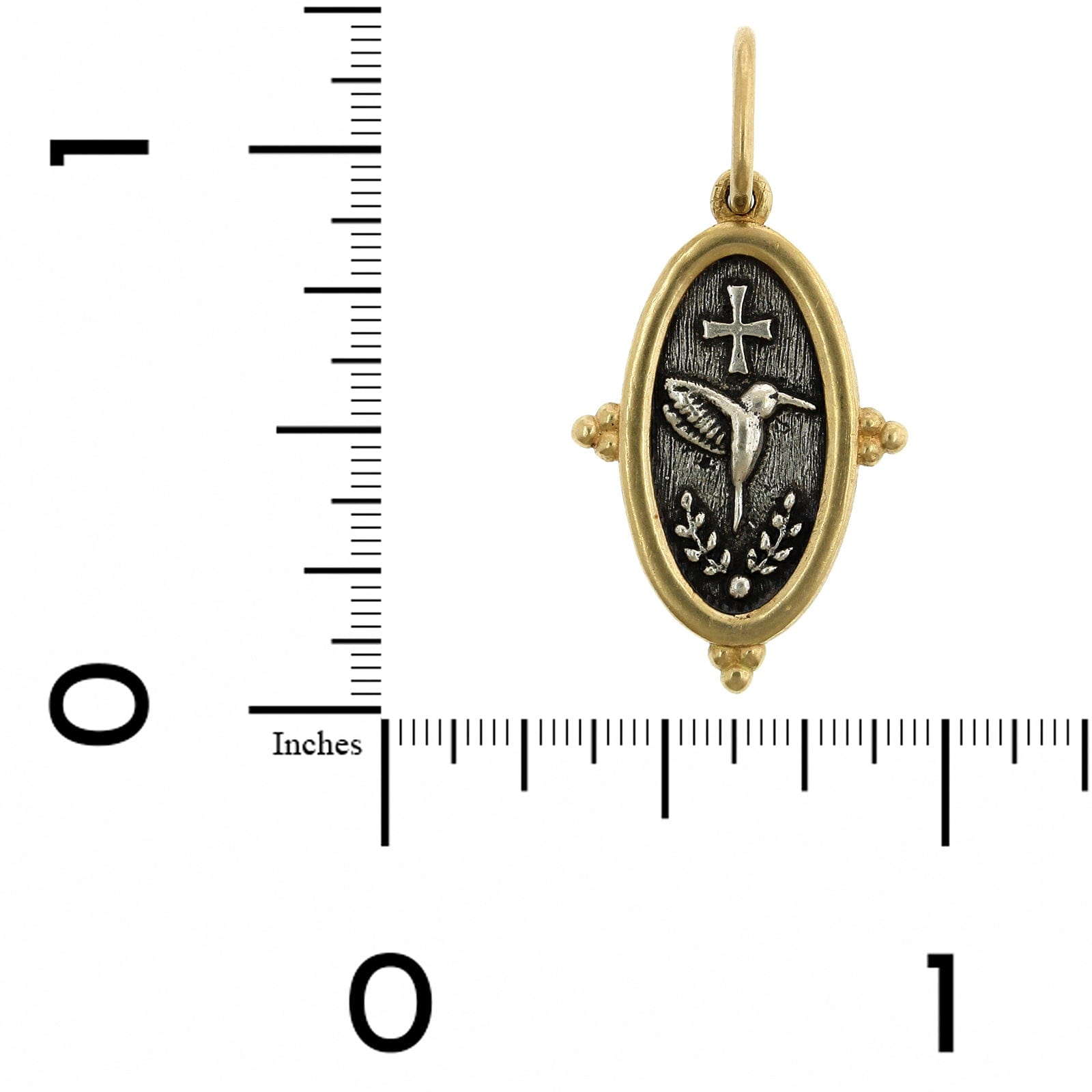 Sterling Silver & 18K Yellow Gold Baby Hummingbird Charm