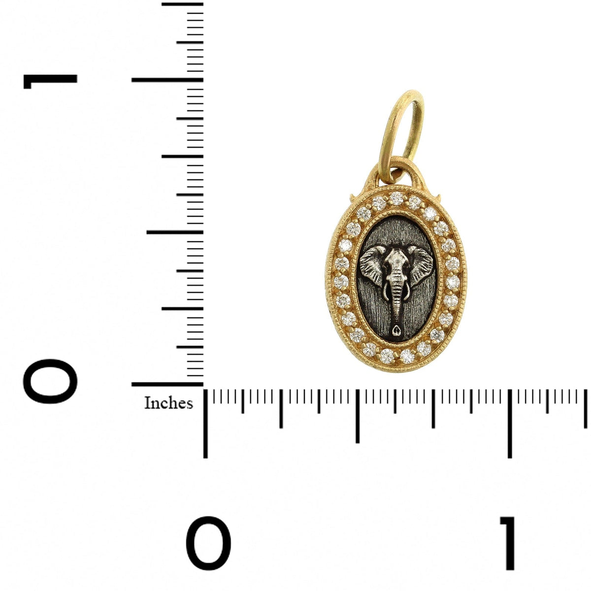 Sterling Silver & 18K Yellow Gold Framed Elephant Charm