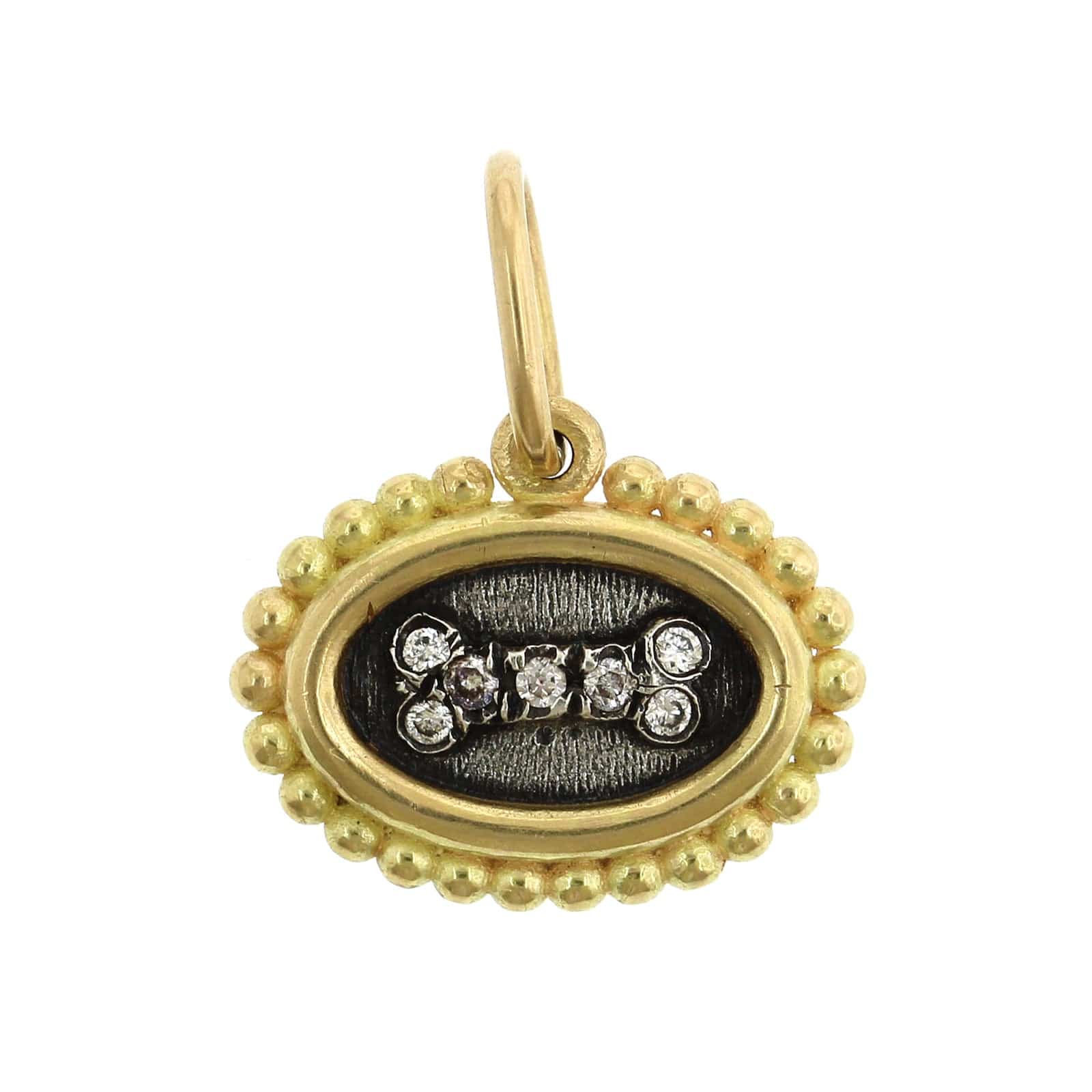 Sterling Silver & 18K Yellow Gold Dog Bone Charm