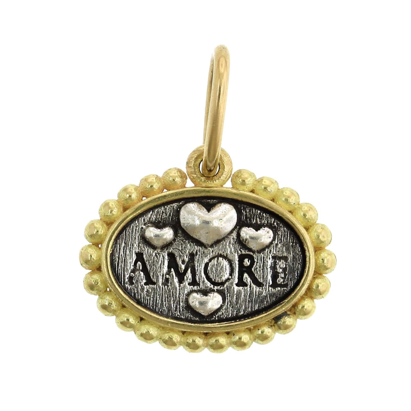 Sterling Silver & 18K Yellow Gold Dog Bone Charm