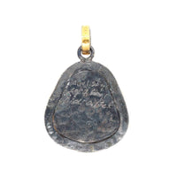 Sterling Silver and 24K Yellow Gold Diamond Buddha Charm