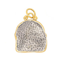 Sterling Silver and 24K Yellow Gold Diamond Buddha Charm