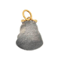 Sterling Silver and 24K Yellow Gold Sapphire Buddha Charm