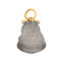 Sterling Silver and 24K Yellow Gold Emerald Buddha Charm