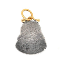 Sterling Silver and 24K Yellow Gold Ruby Buddha Charm