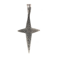 24K Yellow Gold and Sterling Silver Diamond North Star Charm