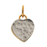 24K Yellow Gold and Sterling Silver Miniature Painted Eye Charm
