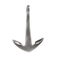 24K Yellow Gold and Sterling Silver Diamond Large Anchor Charm