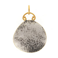 24K Yellow Gold and Sterling Silver Tourmaline and Diamond Charm