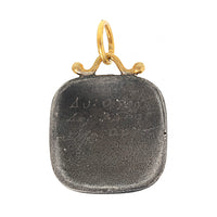 24K Yellow Gold and Sterling Silver Emerald Bumble Bee Charm