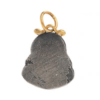 24K Yellow Gold and Sterling Silver Blue Sapphire Buddha Charm
