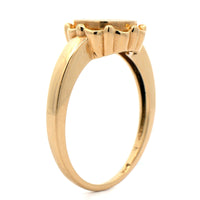 14K Yellow Gold Round Signet Ring