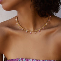 Emily P. Wheeler 18K Yellow Gold Pink Sapphire Tilly Fringe Necklace