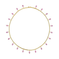 Emily P. Wheeler 18K Yellow Gold Pink Sapphire Tilly Fringe Necklace