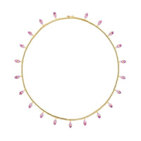 Emily P. Wheeler 18K Yellow Gold Pink Sapphire Tilly Fringe Necklace