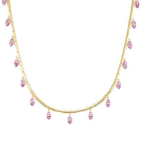 Emily P. Wheeler 18K Yellow Gold Pink Sapphire Tilly Fringe Necklace