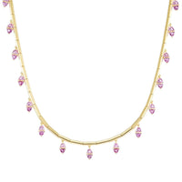 Emily P. Wheeler 18K Yellow Gold Pink Sapphire Tilly Fringe Necklace