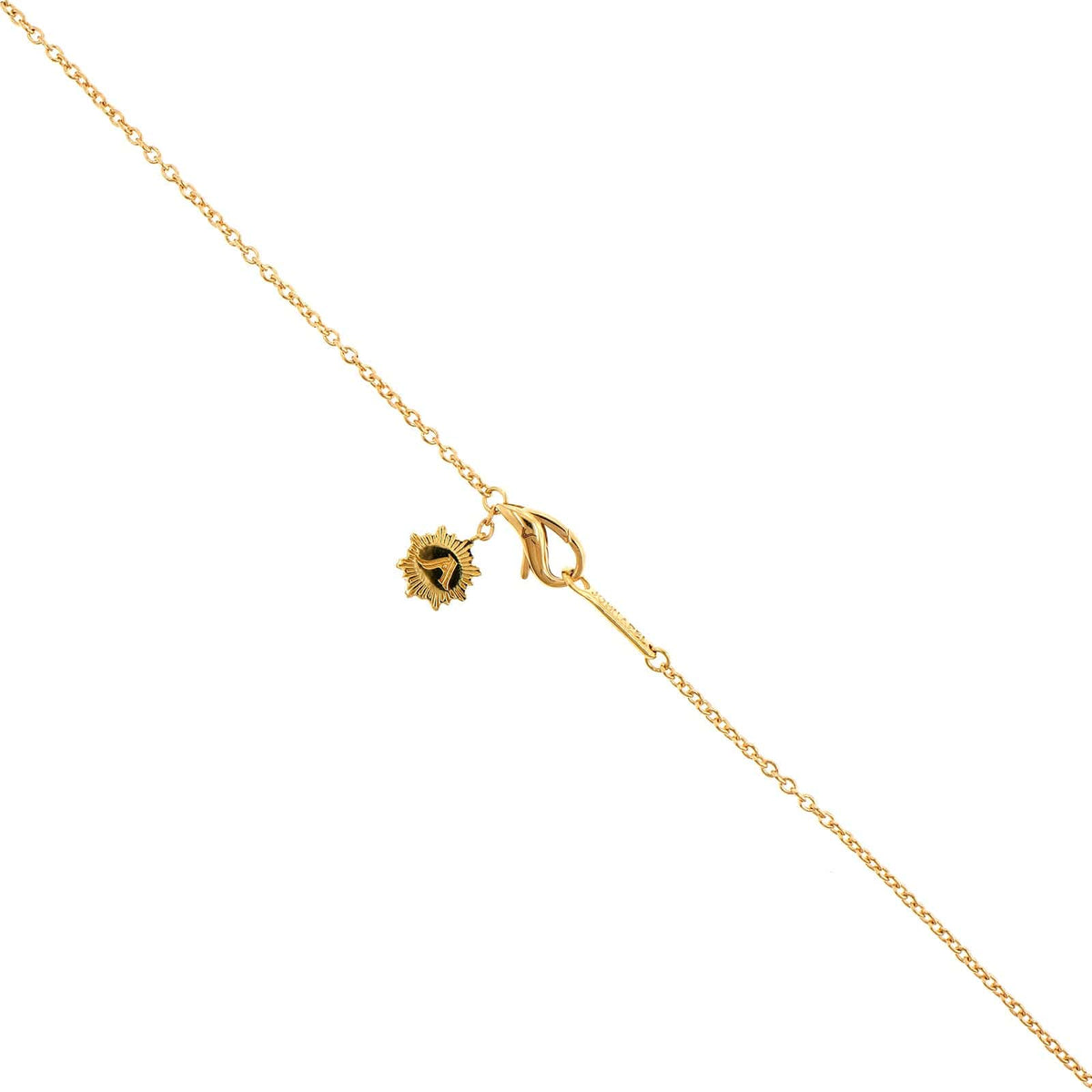 18K Yellow Gold Blue Sapphire Necklace