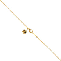 18K Yellow Gold Blue Sapphire Necklace