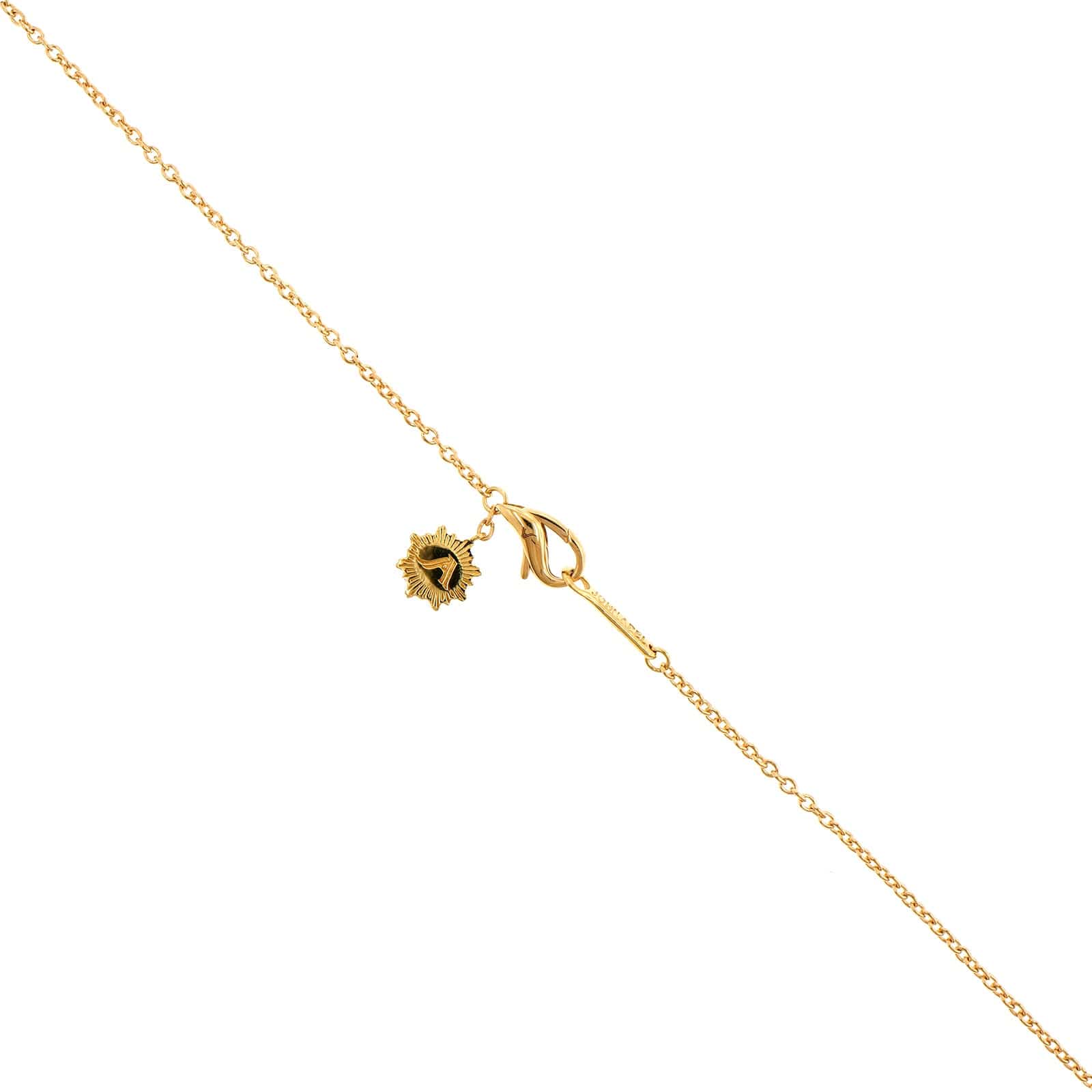 18K Yellow Gold Blue Sapphire Necklace