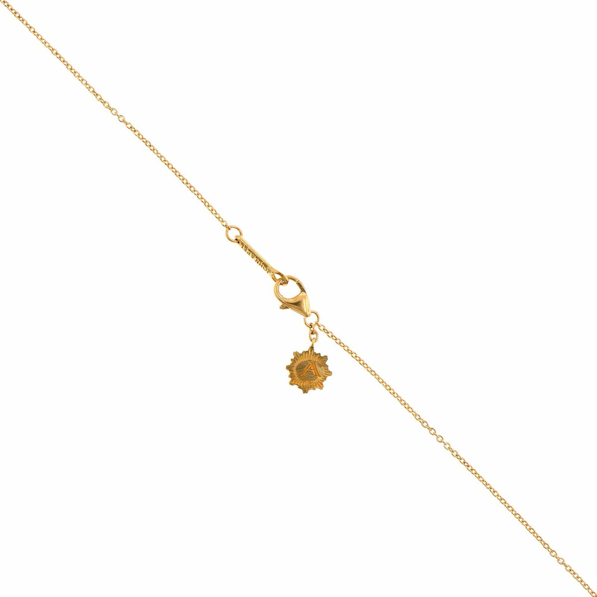 18K Yellow Gold Pear Shaped Multi Colored Sapphire Necklace