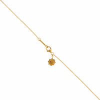 18K Yellow Gold Pear Shaped Multi Colored Sapphire Necklace