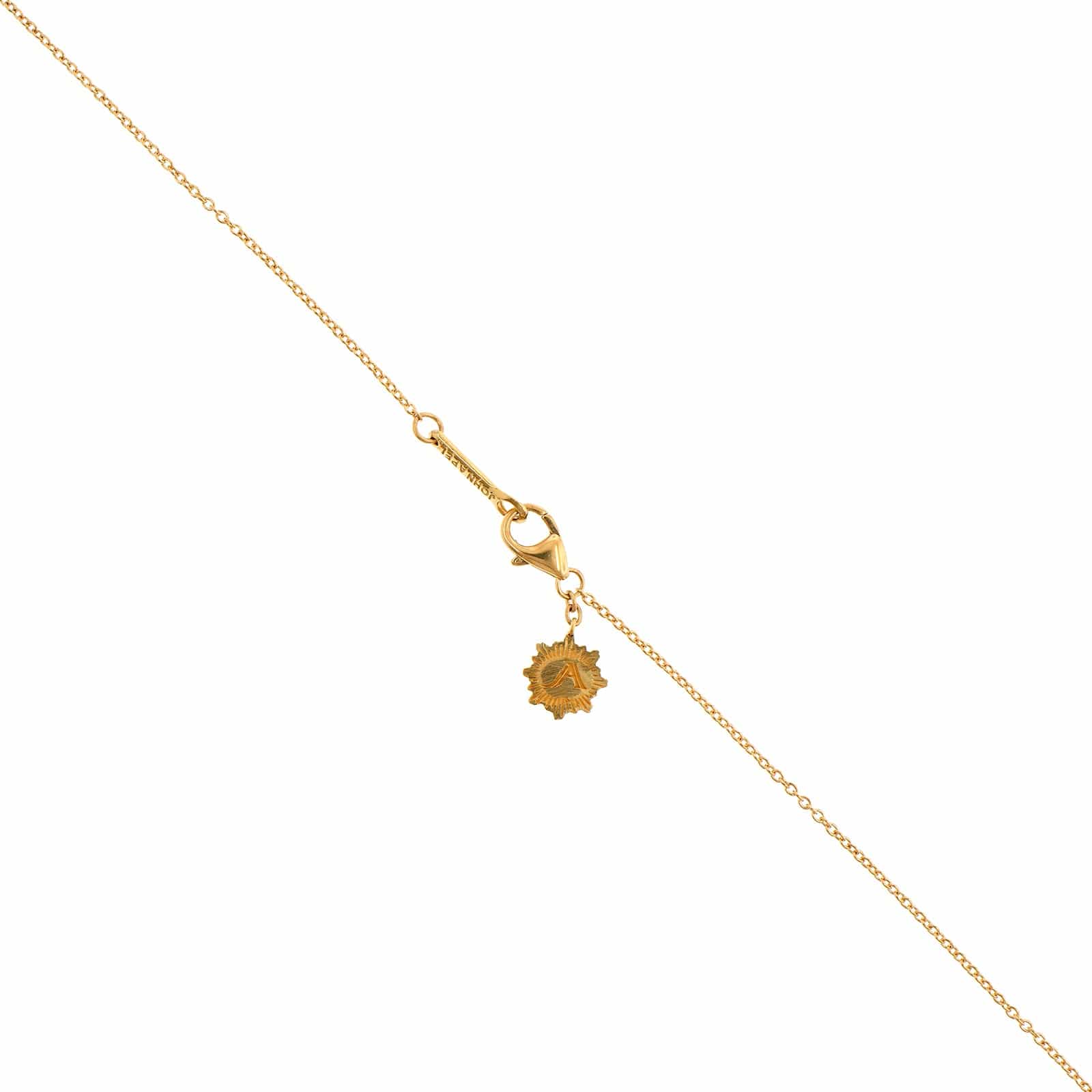 18K Yellow Gold Pear Shaped Multi Colored Sapphire Necklace