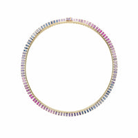Emily P. Wheeler 18K Yellow and Rose Gold Multi Colored Sapphire Fringe Necklace