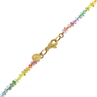 Suzy Landa 18K Yellow Gold Natural Sapphire Rainbow Beaded Necklace