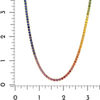 Julia Chafe 18K Yellow Gold Rainbow Colored Sapphire Necklace