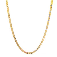Julia Chafe 18K Yellow Gold Rainbow Colored Sapphire Necklace