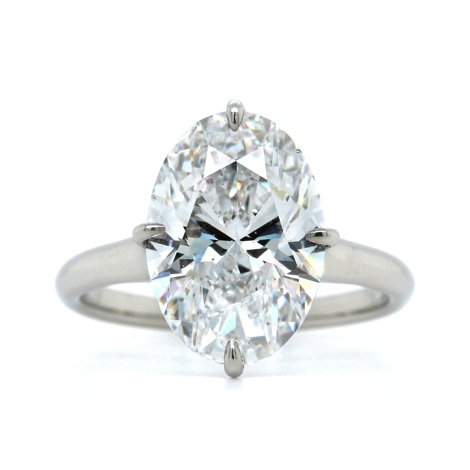 Platinum Oval Cut Diamond Engagement Ring