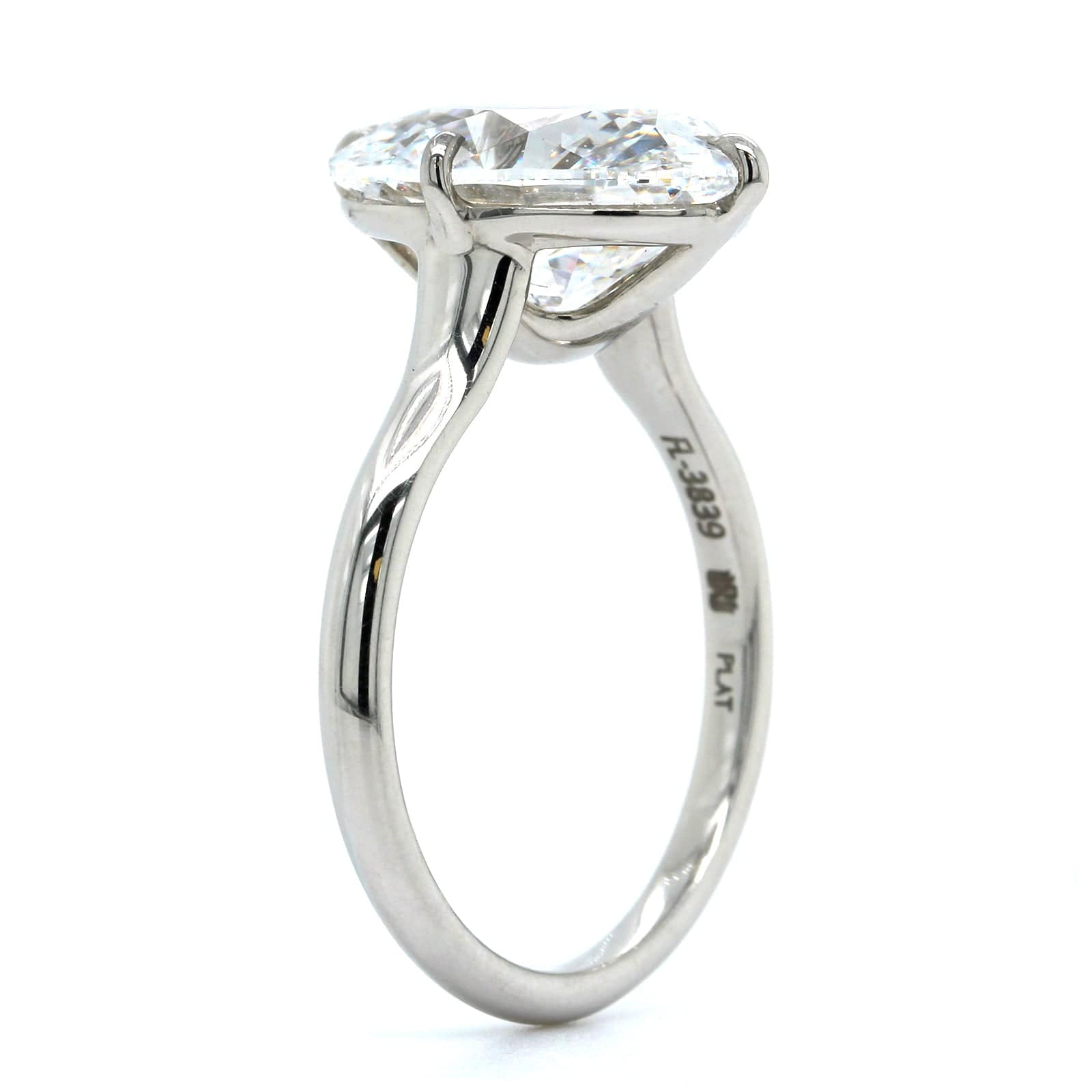 Platinum Oval Cut Diamond Engagement Ring