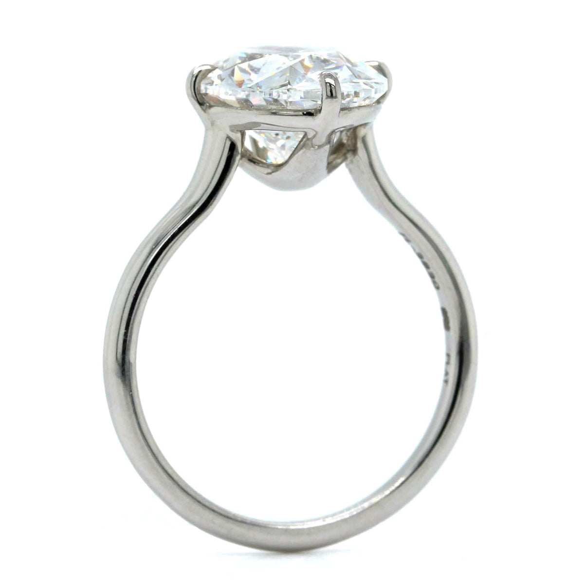 Platinum Oval Cut Diamond Engagement Ring