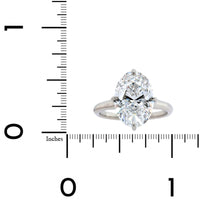 Platinum Oval Cut Diamond Engagement Ring