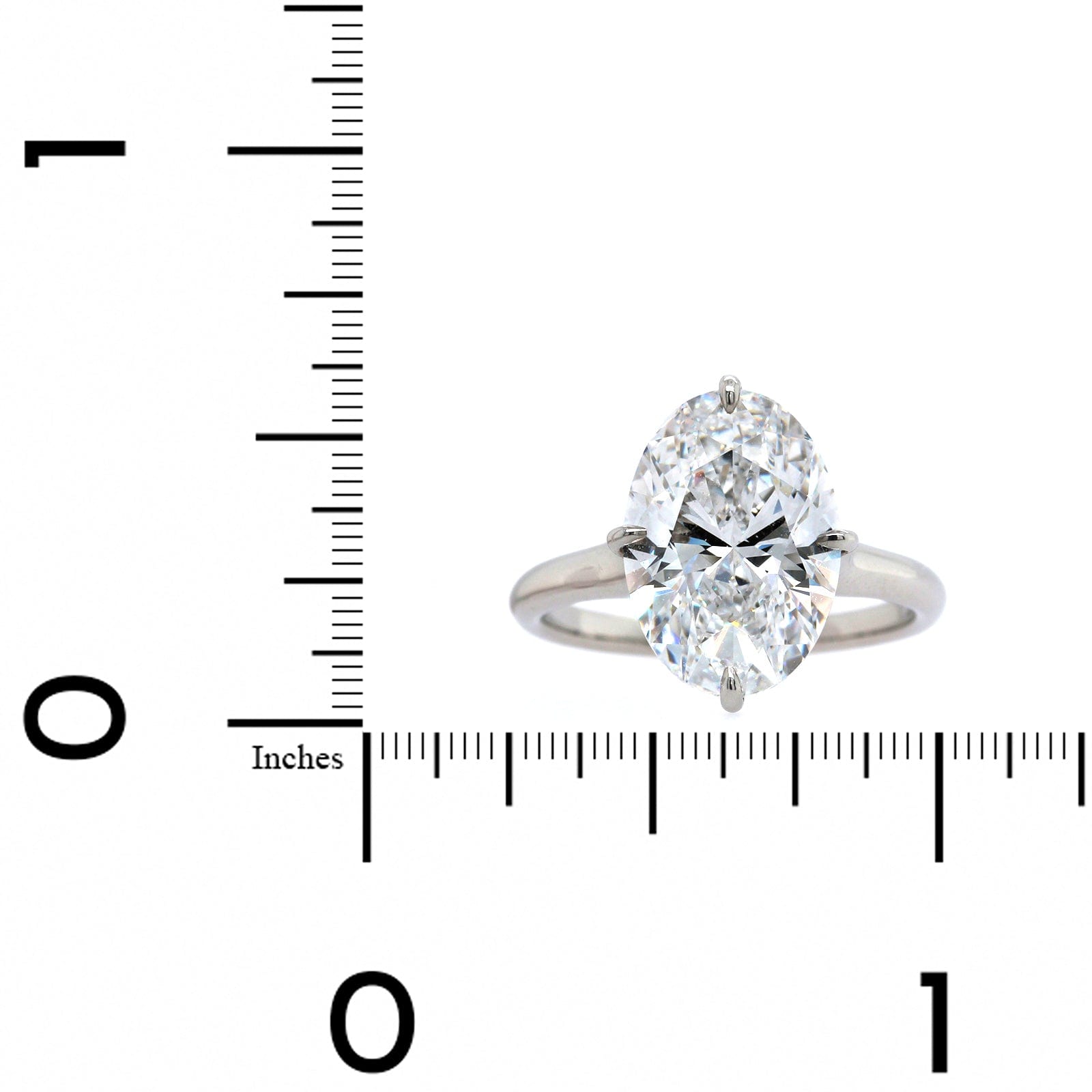 Platinum Oval Cut Diamond Engagement Ring