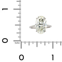 Platinum 4 Prong Cathedral Mounted Oval Diamond Engagement Ring