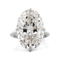 Platinum Oval Cut Diamond Engagement Ring