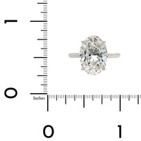 Platinum 4 Prong Cathedral Mounted Oval Diamond Engagement Ring