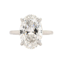 Platinum Oval Diamond Solitaire Engagement Ring