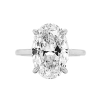 Platinum Oval Diamond Solitaire Engagement Ring